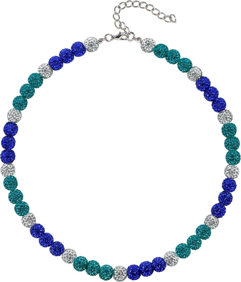 SUPBOMM Baseball Ice Necklace, Bling Beaded Necklaces, Drip Chain, League Team Colors Gifts for Men - Image 1